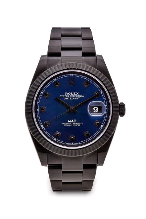 rolex datejust 41 mad paris|MAD Paris Customised Rolex Datejust 41 Blue Dial .